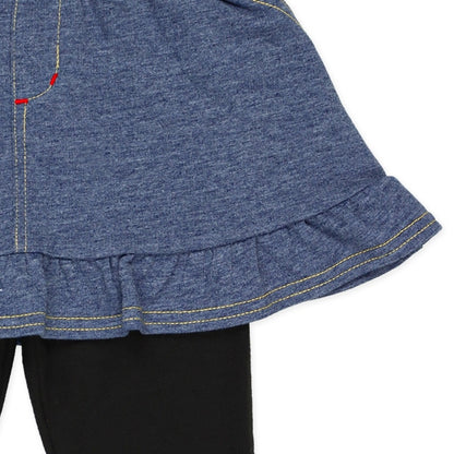 Denim Skirt with Leggings (Winter, Spring, Autumn)