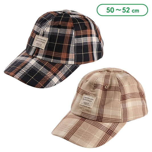 Tartan Check Low Cap (Winter, Spring, Autumn)