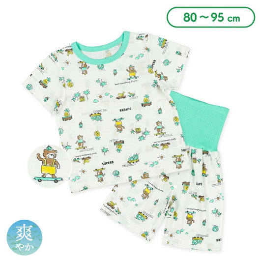 Bear Short Sleeve T-shirt and High Waist Pants Set