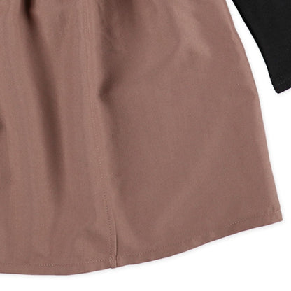 Peach-Skin Docking Dress (Winter, Spring, Autumn)