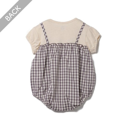 Checkered Short Sleeve Romper