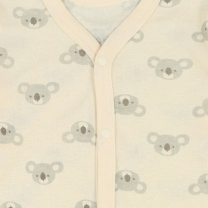 Long sleeve romper with front opening