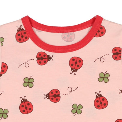 Ladybug Short Sleeve T-shirt and High Waist Pants Set