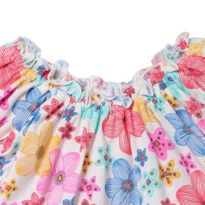 Floral Frill Short Sleeve T-shirt