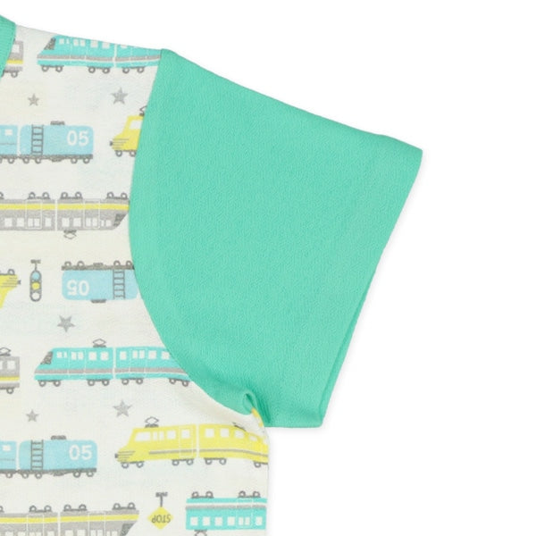 Train Short Sleeve T-shirt and High Waist Pants Set