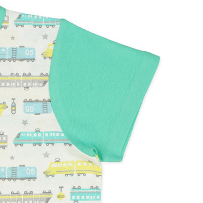 Train Short Sleeve T-shirt and High Waist Pants Set