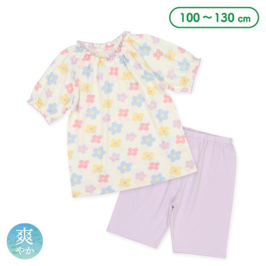 Colorful Floral Short Sleeve T-shirt and Pants Set